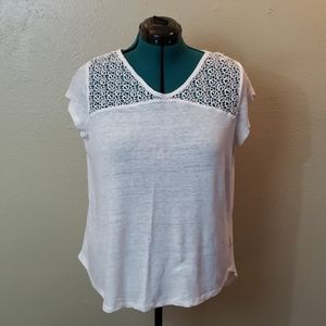 Lace accent t-shirt